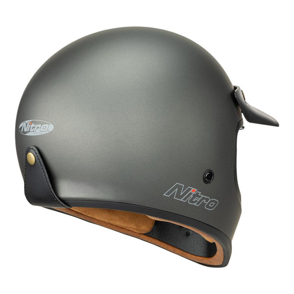 Nitro - MX502 Retro Satin Graphite Full Face Helmet