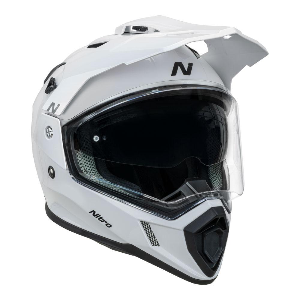 Nitro - MX780 Gloss White Adventure Helmet