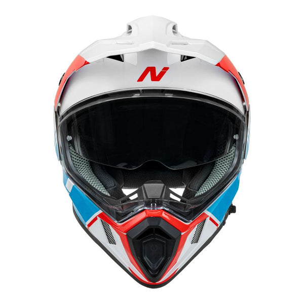 Nitro - MX780 Gloss White/Blue/Red Adventure Helmet