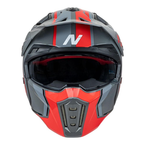 Nitro - NZ302 Fighter Grey/Orange Helmet
