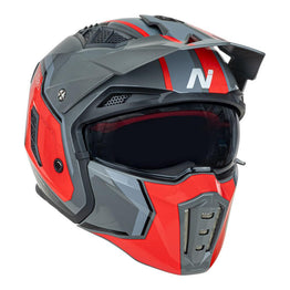 Nitro - NZ302 Fighter Grey/Orange Helmet