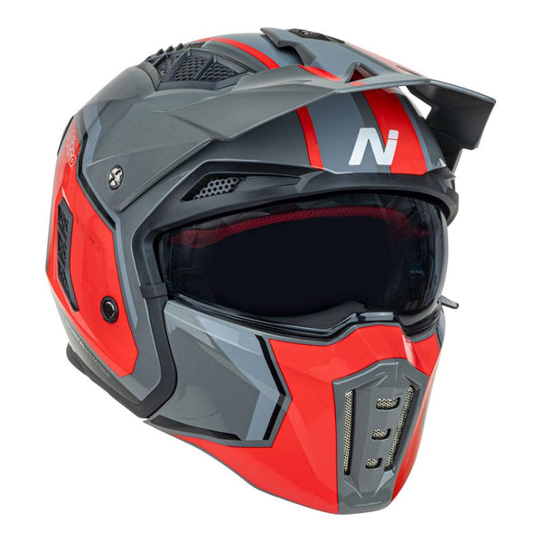 Nitro - NZ302 Fighter Grey/Orange Helmet