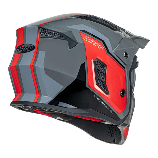 Nitro - NZ302 Fighter Grey/Orange Helmet