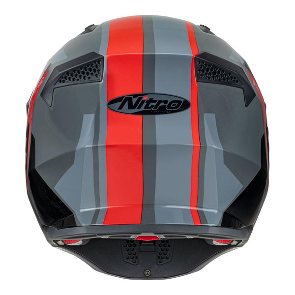 Nitro - NZ302 Fighter Grey/Orange Helmet