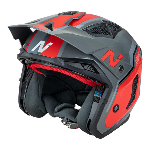 Nitro - NZ302 Fighter Grey/Orange Helmet