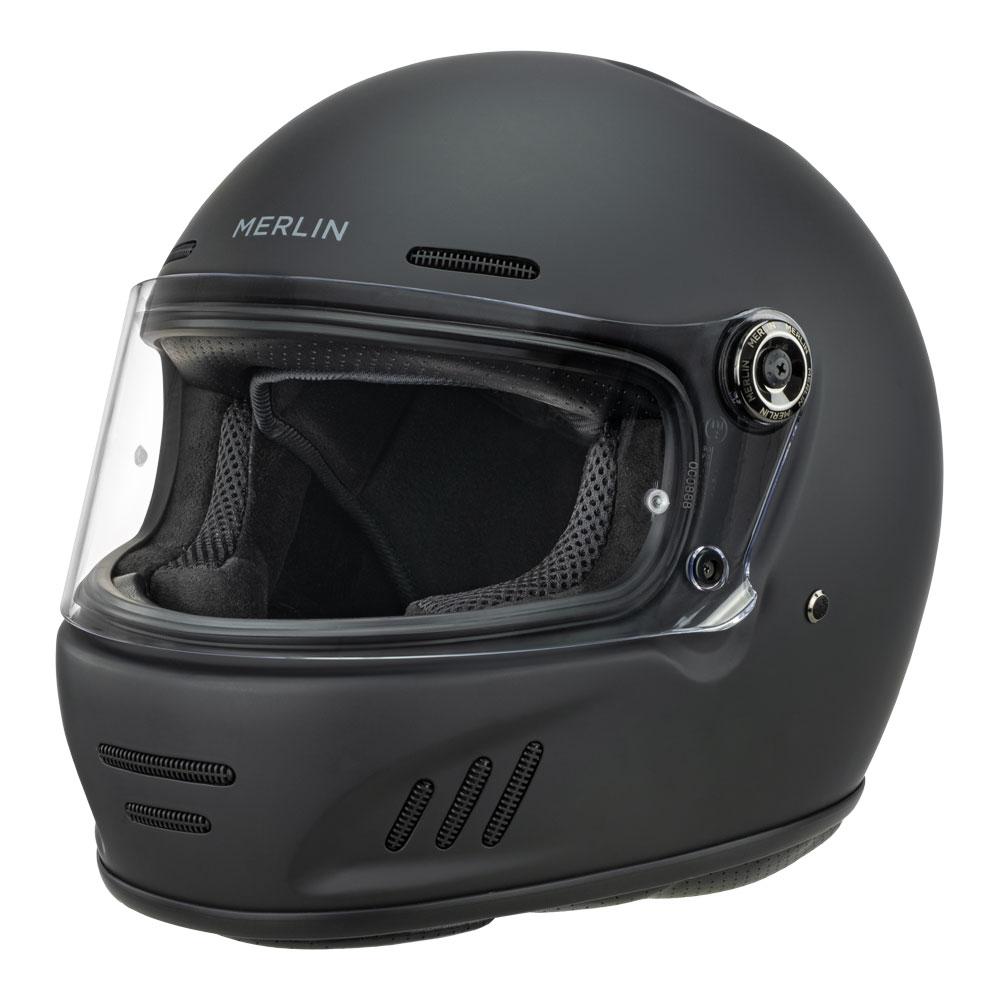 Merlin - Revival Matt Black Full Face Helmet