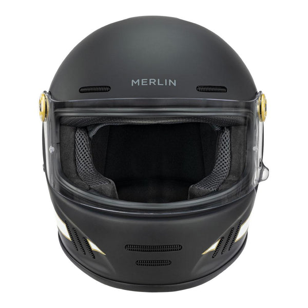 Merlin - Revival Flash Matt Black Full Face Helmet