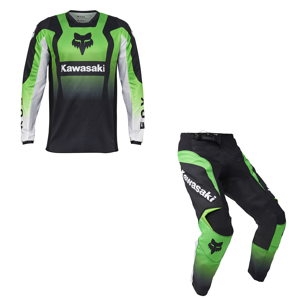 Fox 2025 180 Kawasaki Flo Green MX Combo AMA Warehouse
