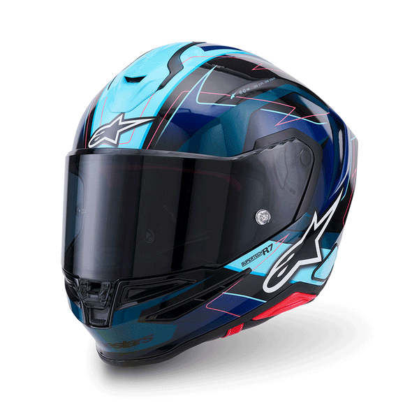 Alpinestars - SR7 Kinetis Black/Blue/Pink Helmet
