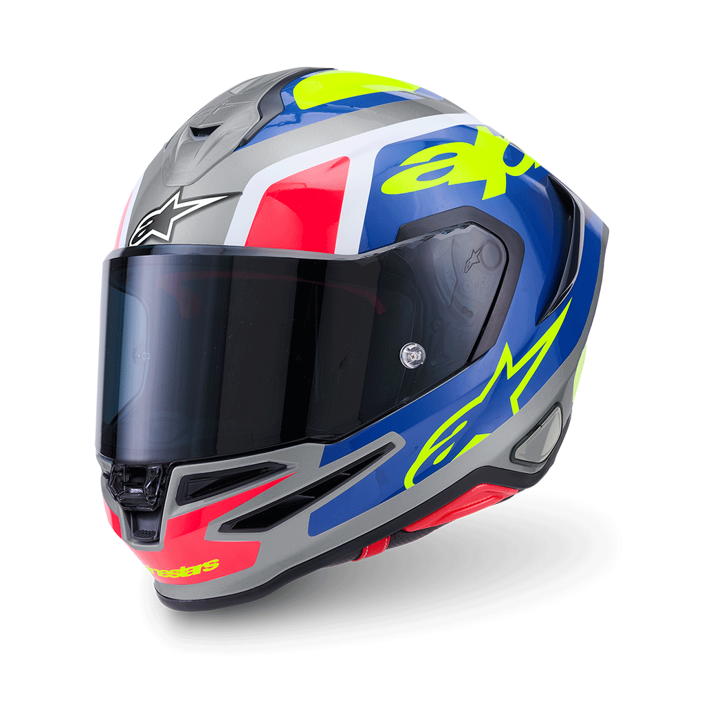 Alpinestars - SR7 Lumen Grey/Blue/Yellow/Pink Helmet