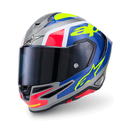 Alpinestars - SR7 Lumen Grey/Blue/Yellow/Pink Helmet