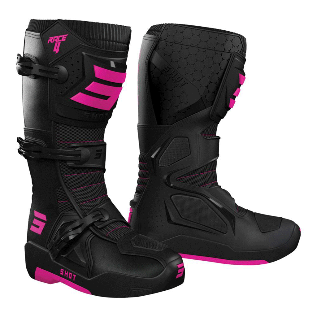 Shot - 2026 Race 4 Black/Pink Boots