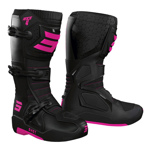 Shot - 2026 Race 4 Black/Pink Boots