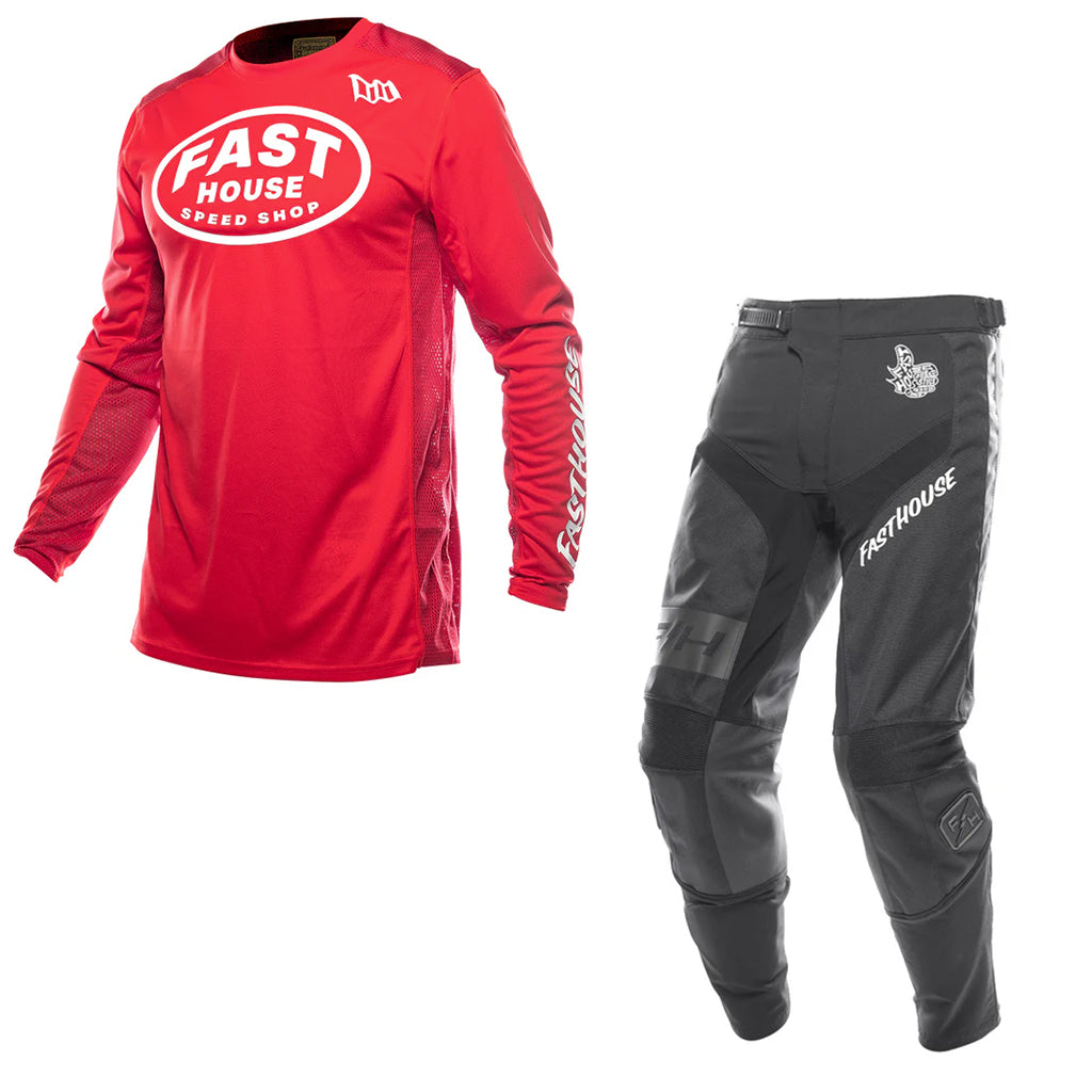 Fasthouse - Grindhouse Ramble Red/Black MX Combo