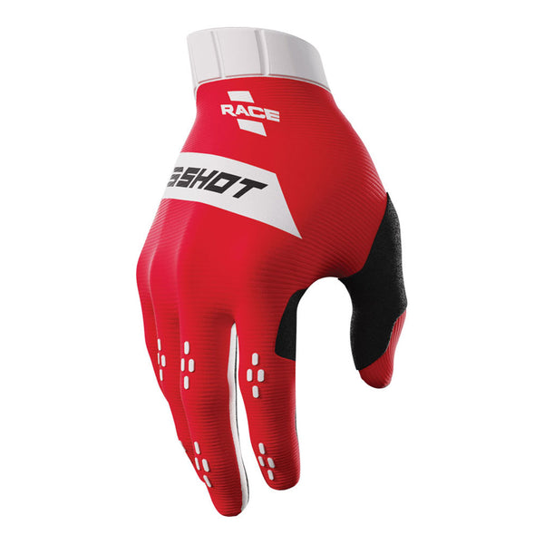 Shot - 2026 Race Red/White Gloves