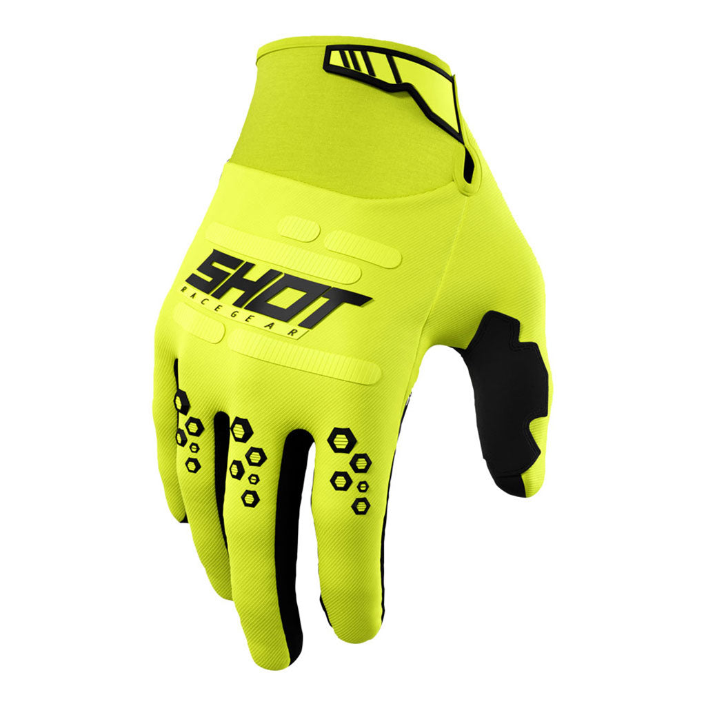 Shot - 2026 Vision Neon Yellow Gloves