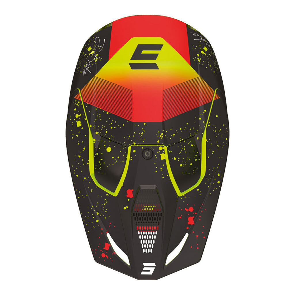 Shot - 2024 Kids Furious Matrix Red Glossy Helmet