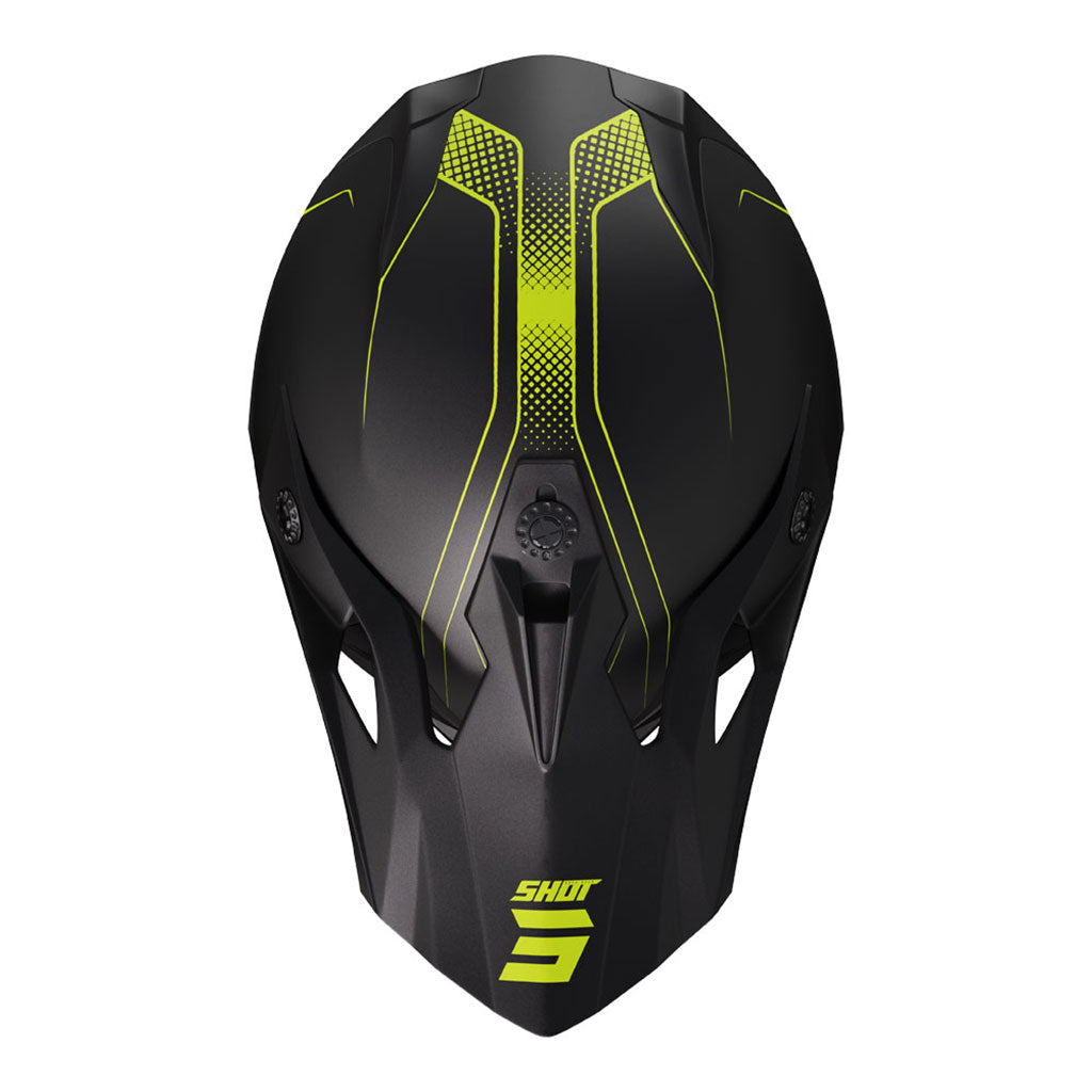 Shot - 2024 Pulse Edge Matt Neon Yellow Helmet