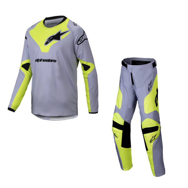 Alpinestars - 2025 Kids Racer Veil Gray Yellow Mx Combo