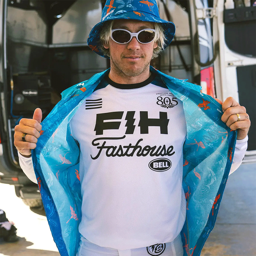 Fasthouse - TB Island Hopping Blue Hawaiian Shirt