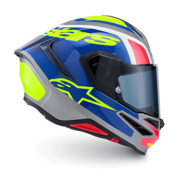 Alpinestars - SR7 Lumen Grey/Blue/Yellow/Pink Helmet
