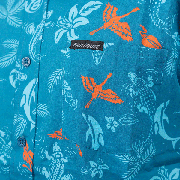 Fasthouse - TB Island Hopping Blue Hawaiian Shirt