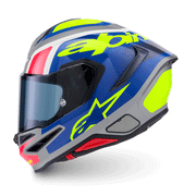 Alpinestars - SR7 Lumen Grey/Blue/Yellow/Pink Helmet