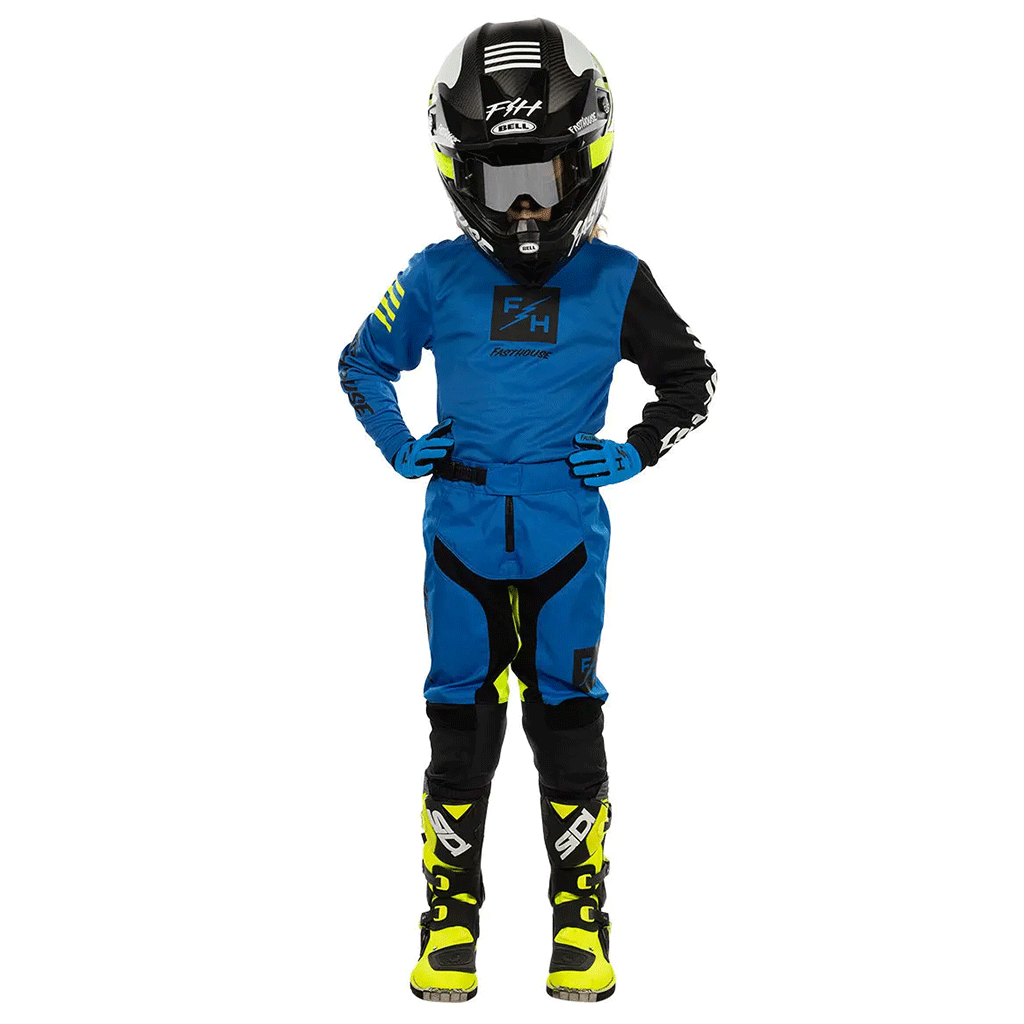 Fasthouse - Youth Carbon Echo Electric Blue MX Combo