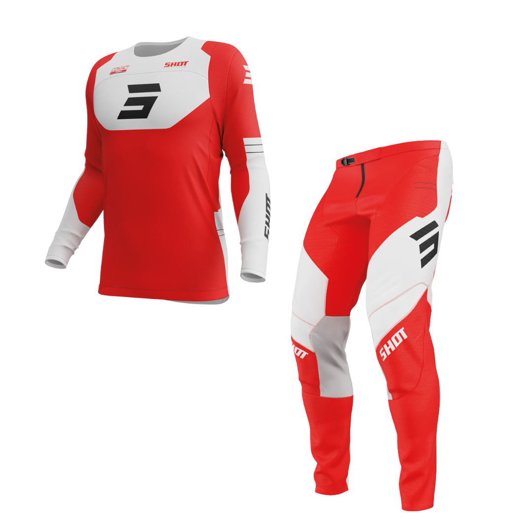 Shot - 2025 Contact Shield Red/White - Combo