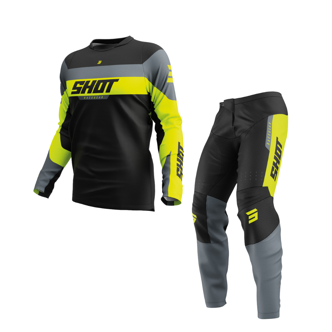 Shot - 2025 Devo League Black/Grey/Yellow - Combo