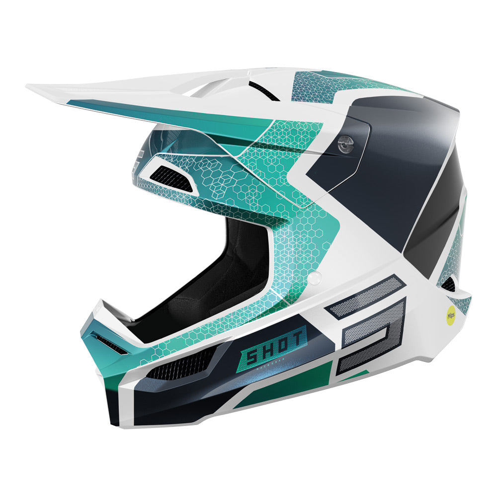 Shot - 2025 Race Phaser Blue/Turquoise Helmet