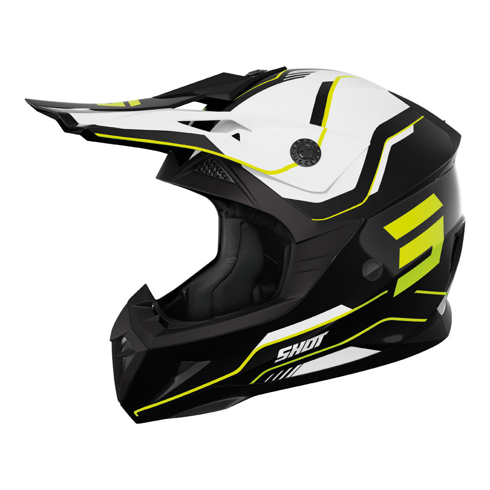 Shot - 2026 Pulse Lines Black/Neon Yellow Helmet