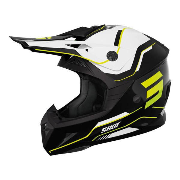 Shot - 2026 Pulse Lines Black/Neon Yellow Helmet