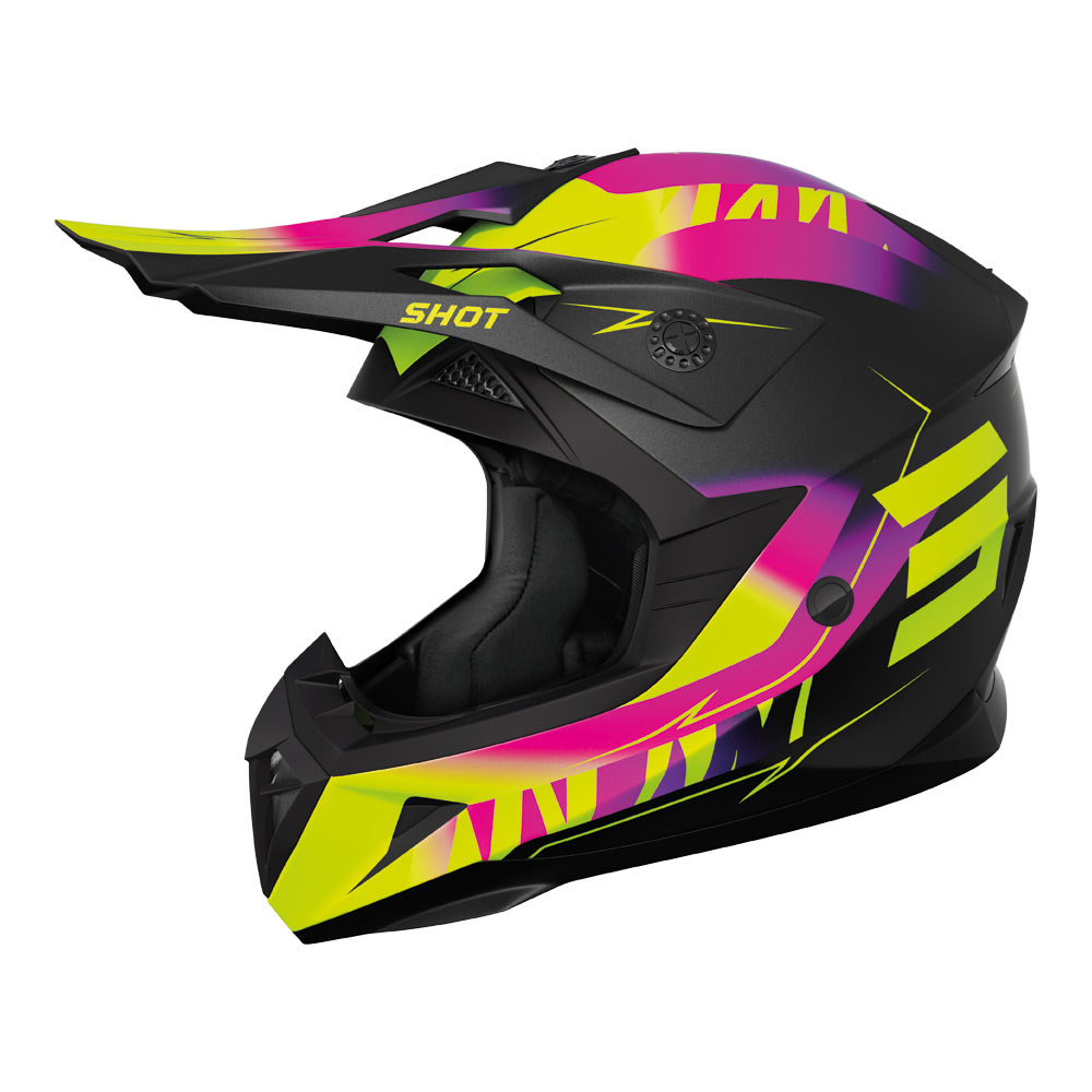 Shot - 2025 Pulse X-Treme Black/Pink/Yellow Helmet