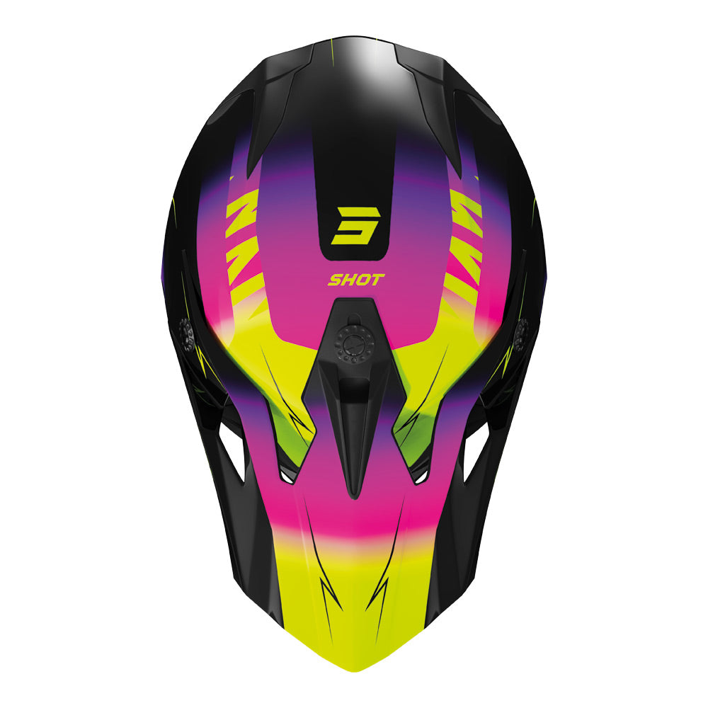 Shot - 2026 Kids Pulse X-Treme Pink/Neon Yellow Helmet