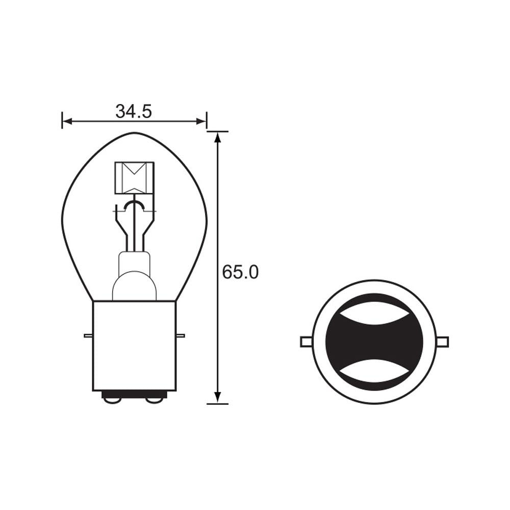 Bulb - Stop Tail 6V 10/3W - BAY15D