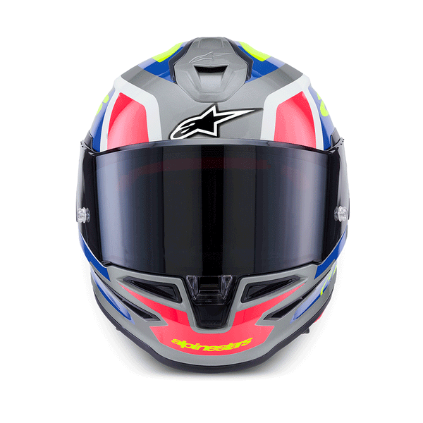 Alpinestars - SR7 Lumen Grey/Blue/Yellow/Pink Helmet