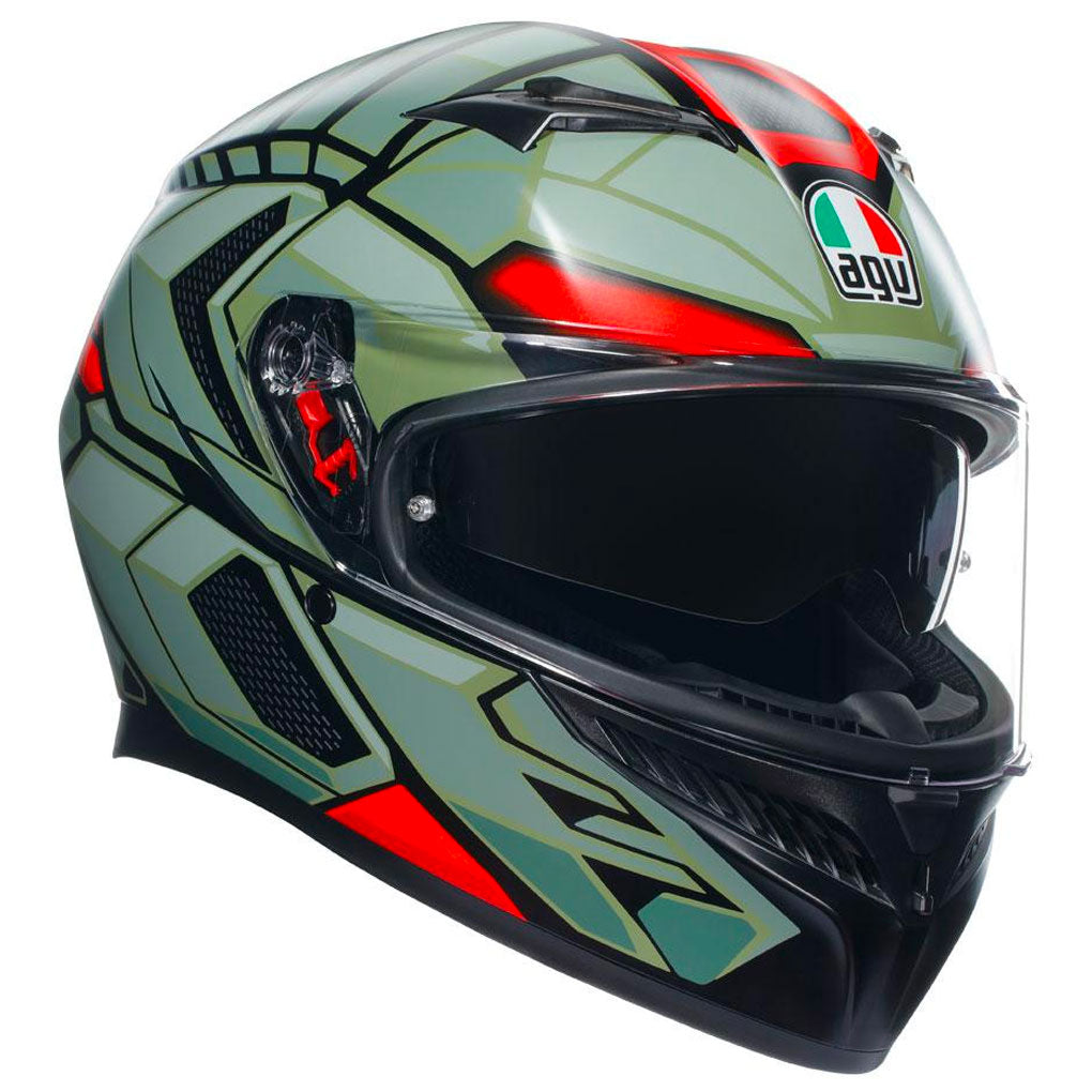 agv helmet green colour AGV - K3 Decept Black/Green/Red Helmet