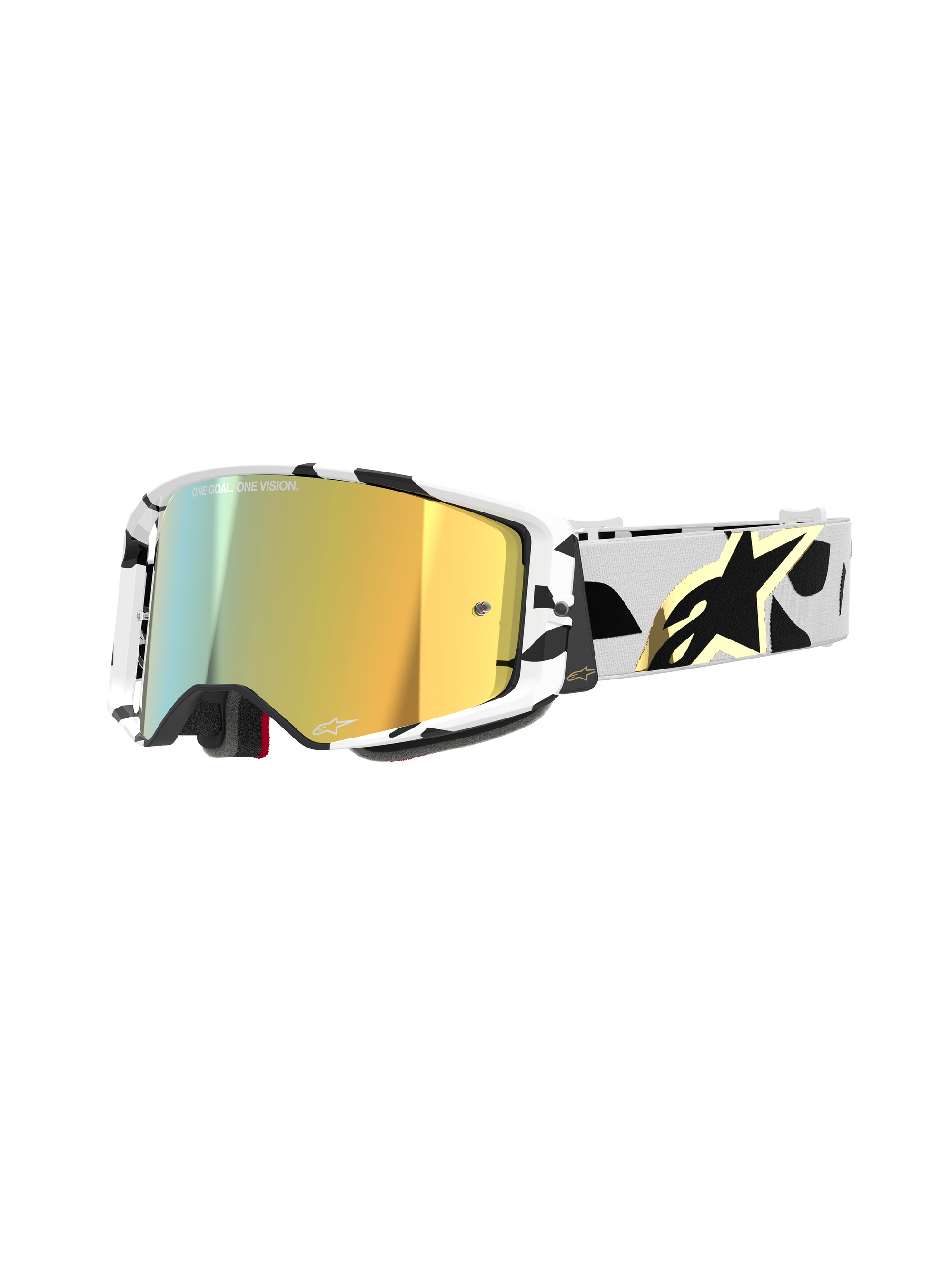 Alpinestars - Supertech Corp White/Gold Mirror Lens Goggle