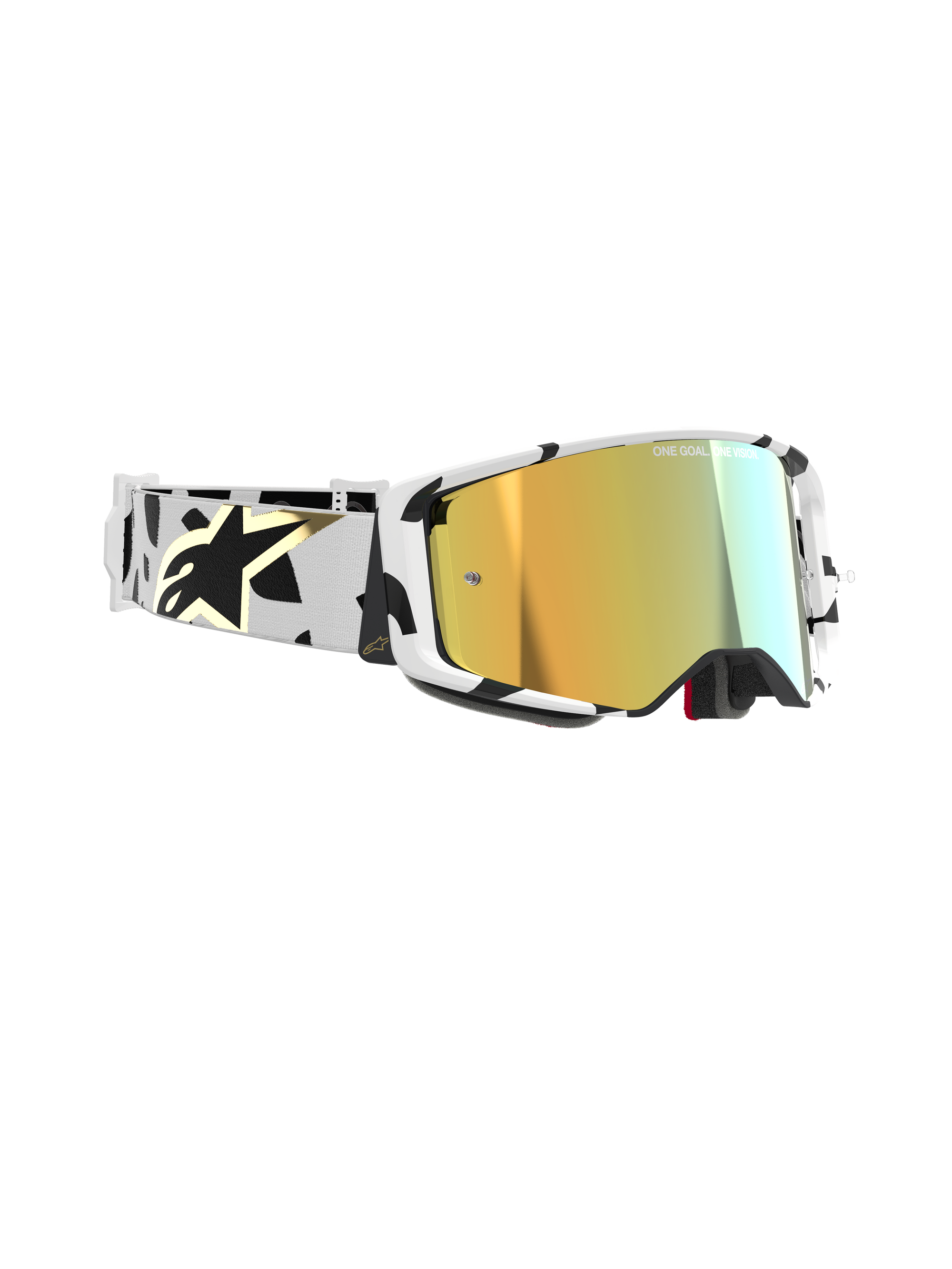 Alpinestars - Supertech Corp White/Gold Mirror Lens Goggle