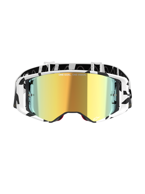 Alpinestars - Supertech Corp White/Gold Mirror Lens Goggle