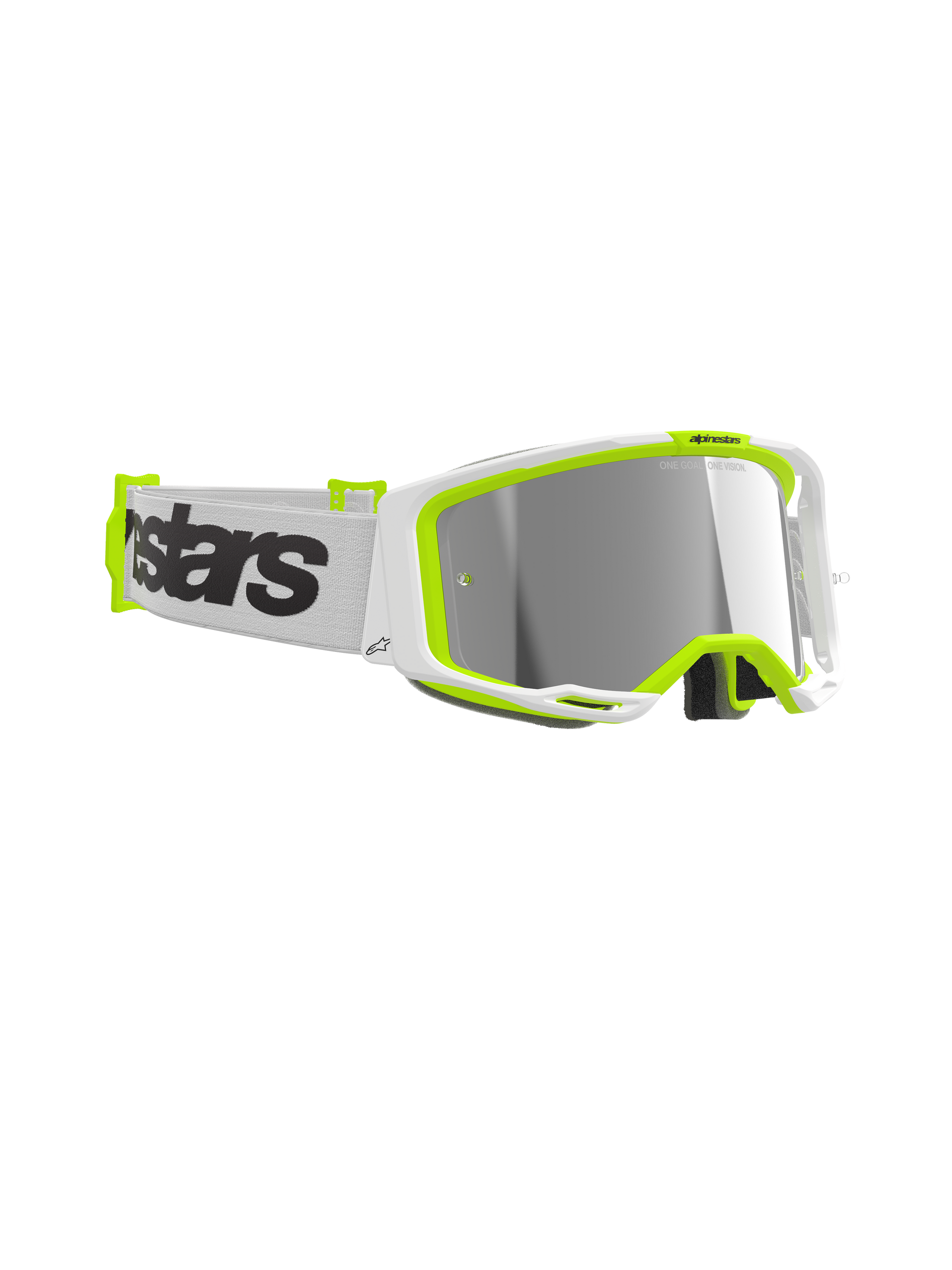 Alpinestars - Vision 8 Wordmark White/Yellow Mirror Lens Goggle