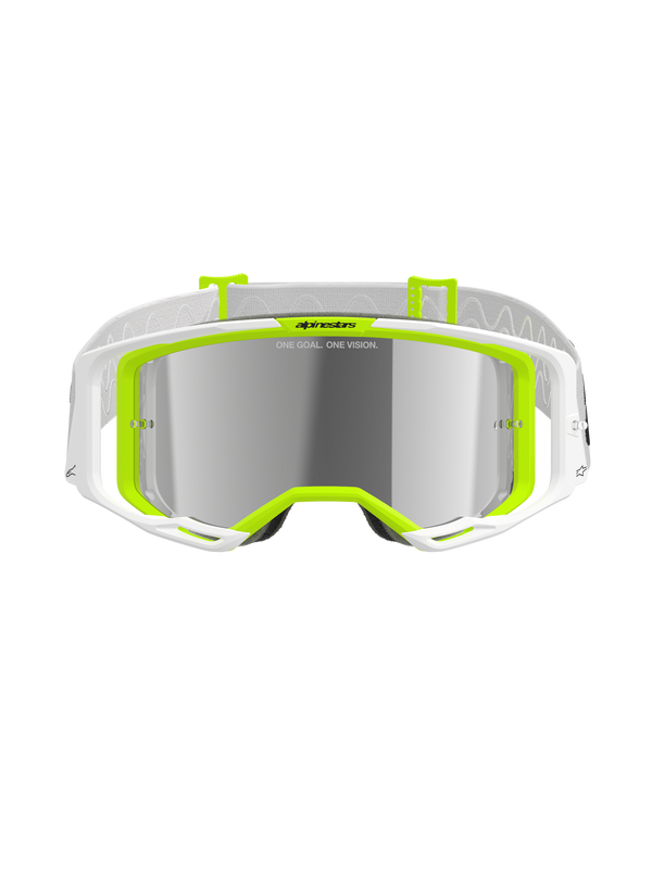 Alpinestars - Vision 8 Wordmark White/Yellow Mirror Lens Goggle