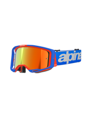 Alpinestars - Vision 8 Wordmark Blue/Orange Mirror Lens Goggle