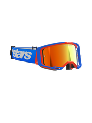 Alpinestars - Vision 8 Wordmark Blue/Orange Mirror Lens Goggle