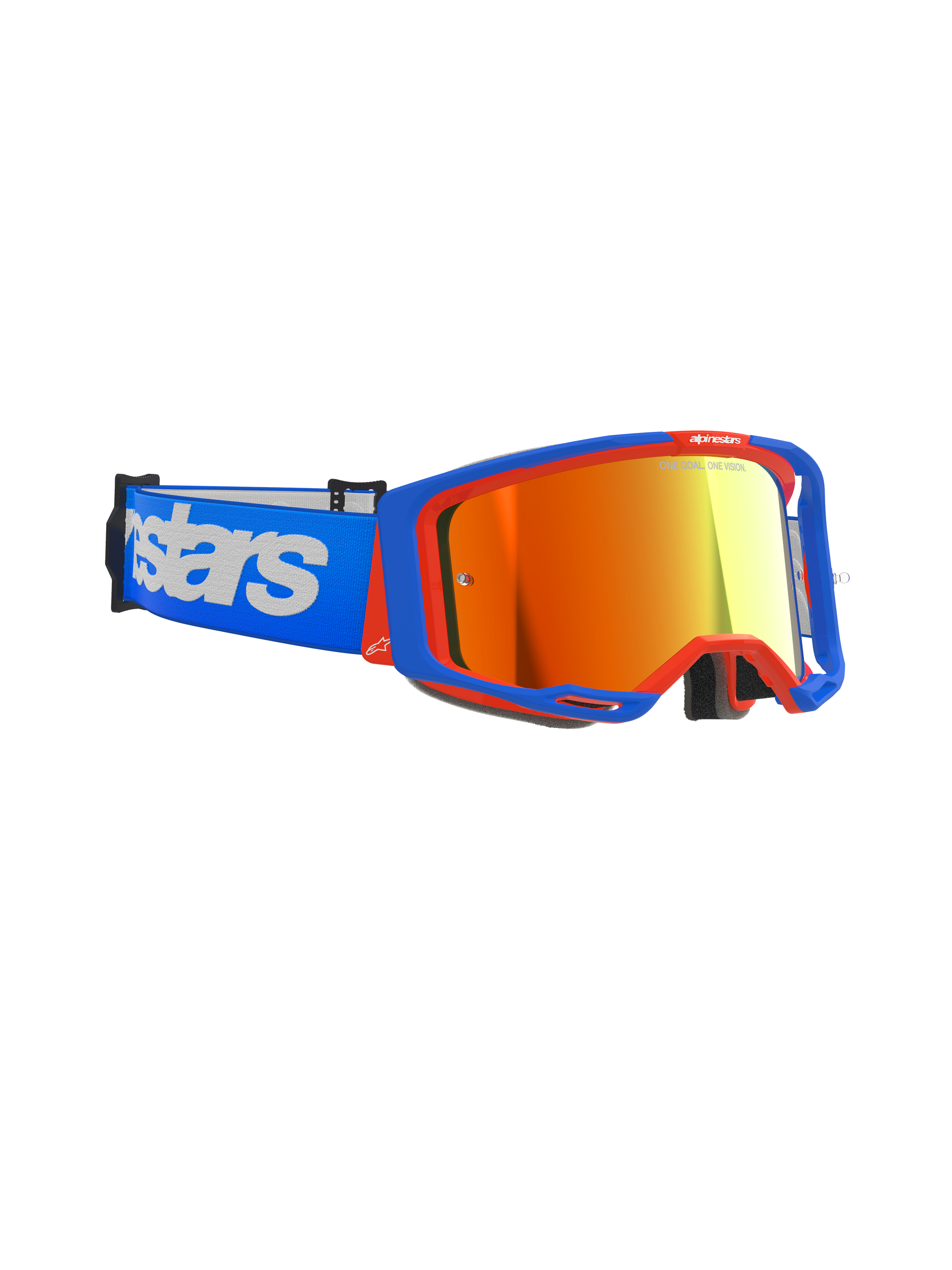 Alpinestars - Vision 8 Wordmark Blue/Orange Mirror Lens Goggle