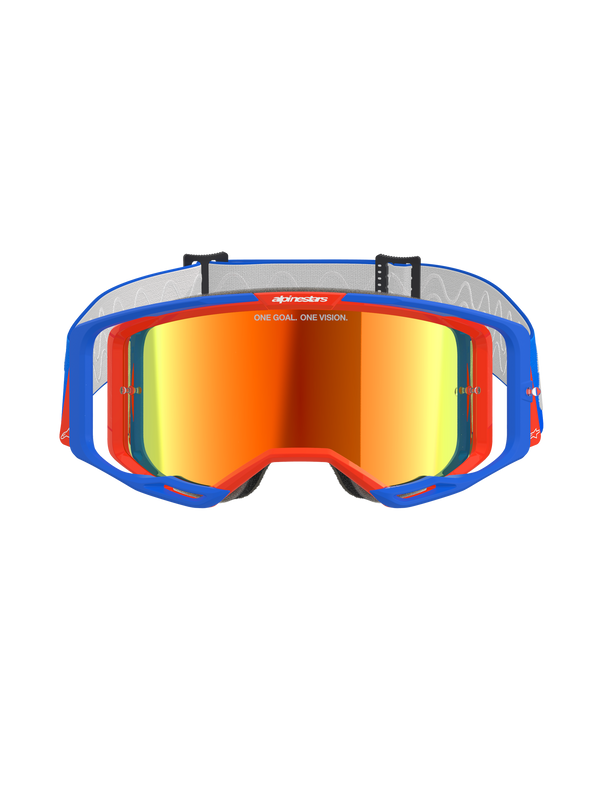 Alpinestars - Vision 8 Wordmark Blue/Orange Mirror Lens Goggle