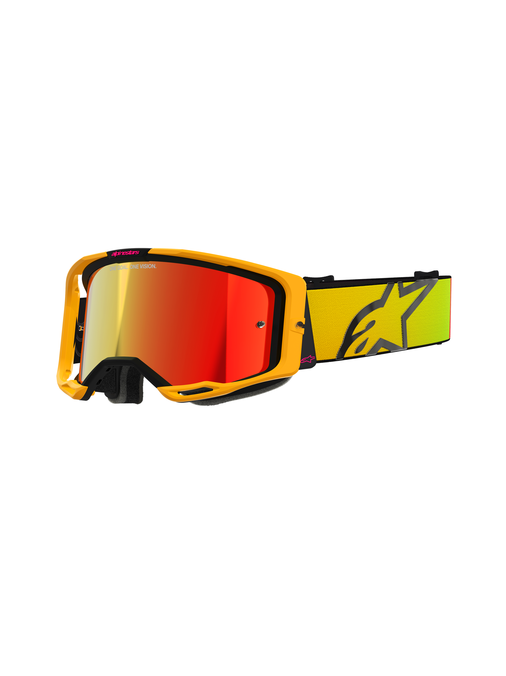 Alpinestars - Vision 8 Corp Yellow/Pink Mirror Lens Goggle