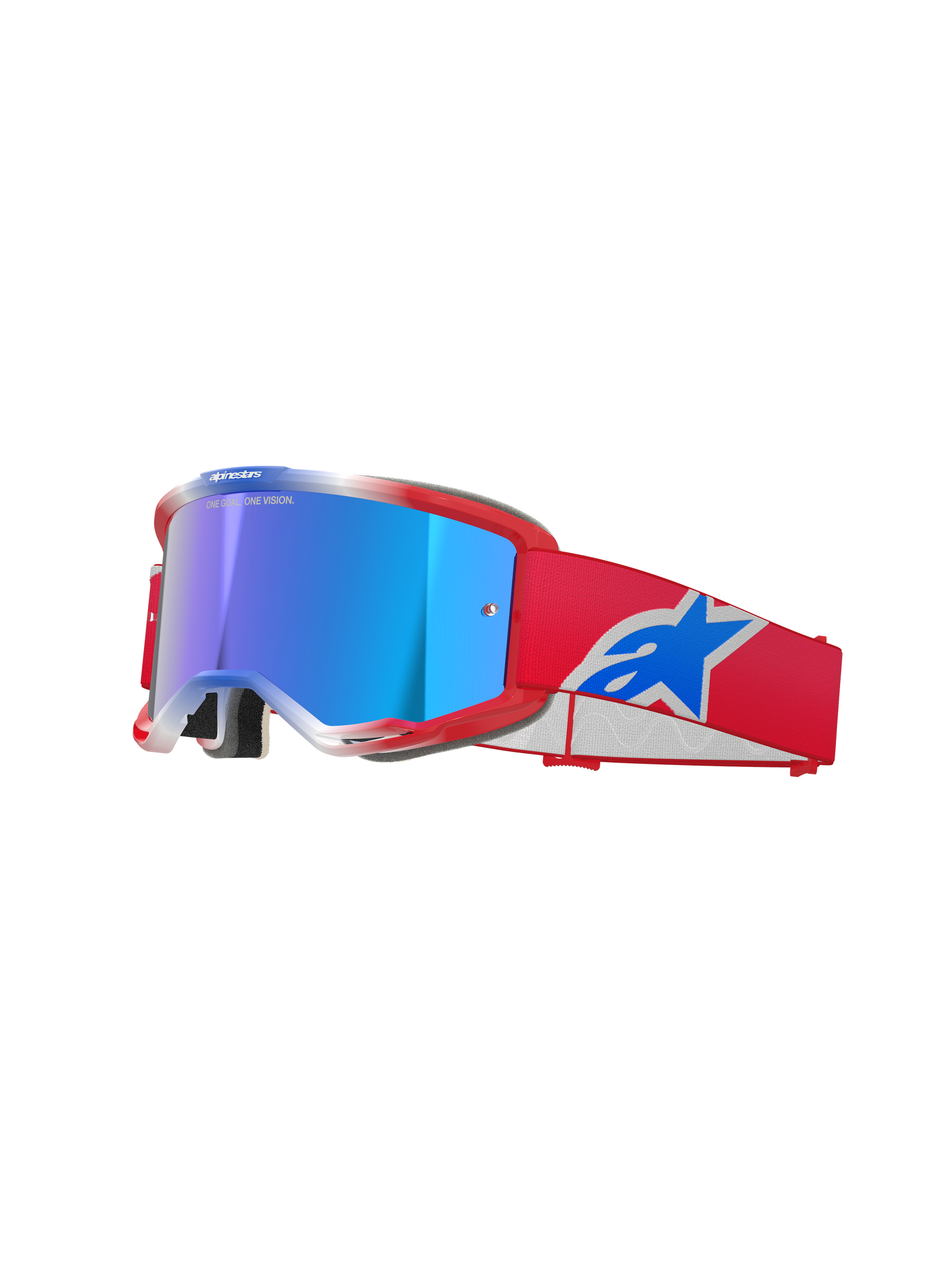 Alpinestars - Vision 5 Corp Red/White/Blue Mirror Lens Goggle