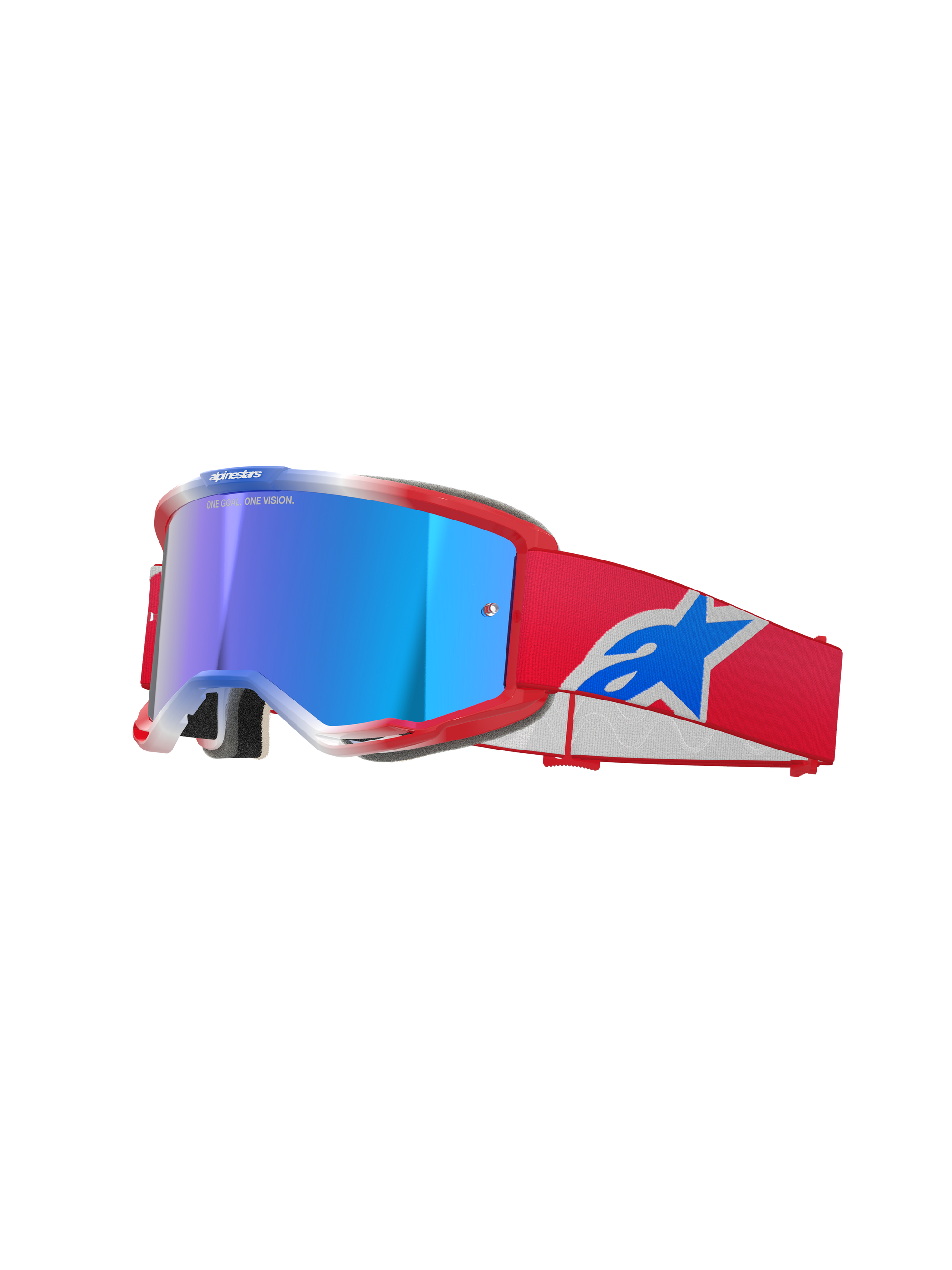 Alpinestars - Vision 5 Corp Red/White/Blue Mirror Lens Goggle